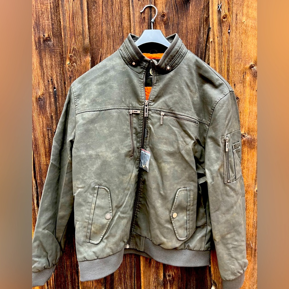 Men’s Jacket, Faux Leather.